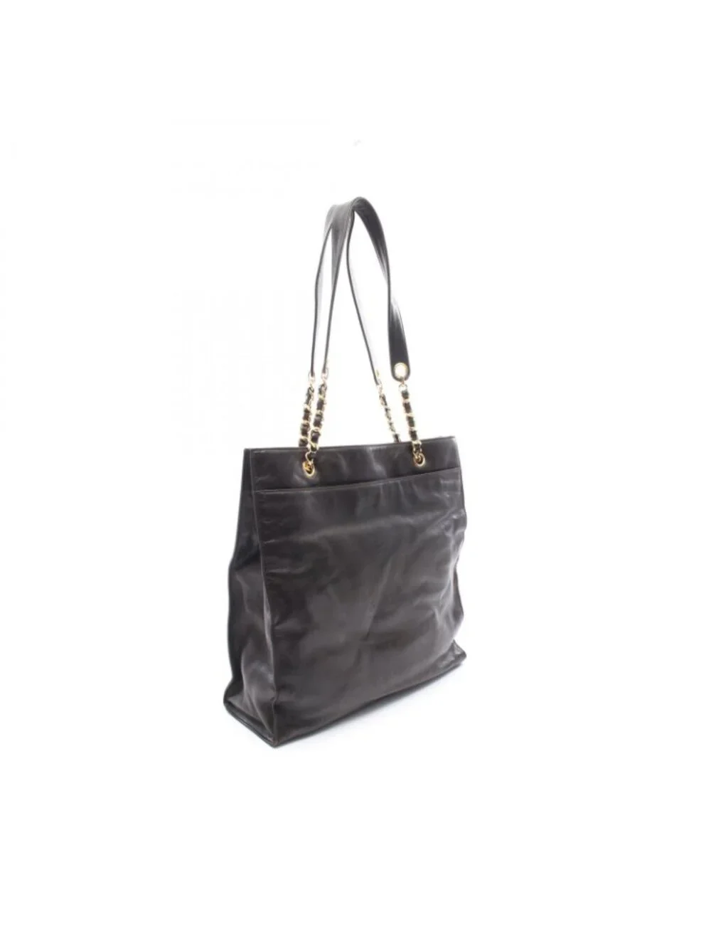 Chanel Tote CC Logo Black Lambskin CC Chain